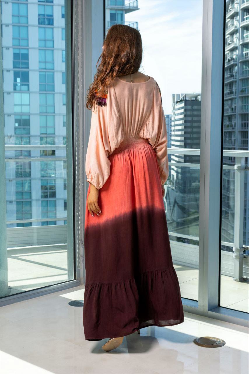 Duga haljina JUNGLE jewel CHOCO