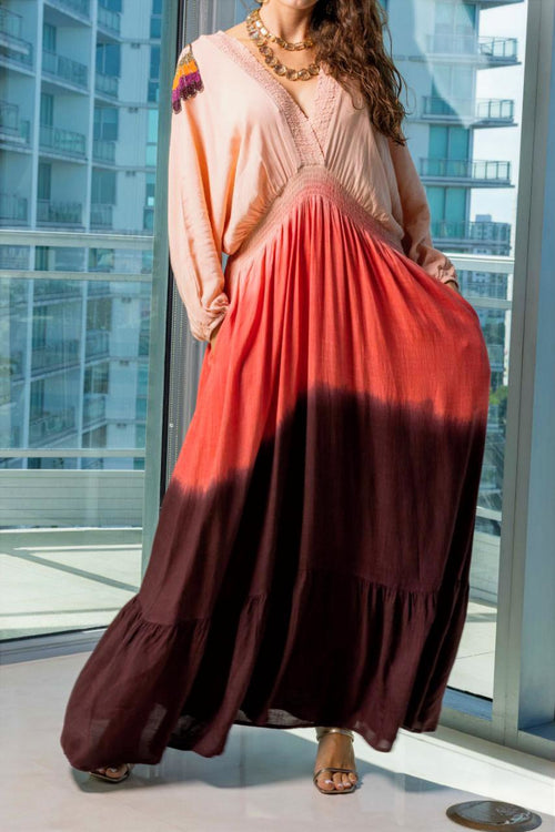 Duga haljina JUNGLE jewel CHOCO